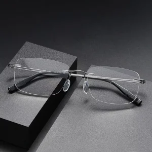 Titanium Rimless Optical Eyeglasses Frames for Men and Women
