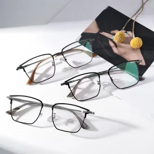 Titanium Solid Pattern Unisex Eyeglass Frames for Reading Glasses