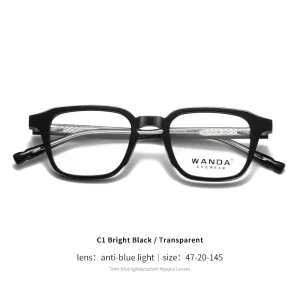 Titanium Square Optical Eyeglass Frames Anti-Blue Light