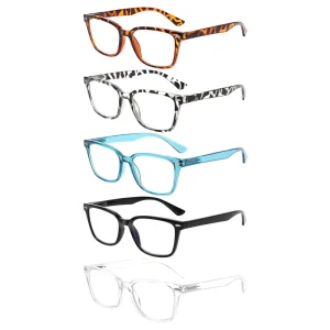 Tortoise PC-Frame Anti-Blue-Light Square Reading Glasses for Men and Women