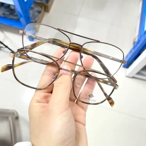 Tortoiseshell Retro Dual-Bridge Optical Eyeglass Frames Unisex