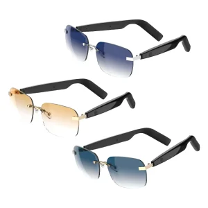 Touch-Control Smart Glasses Wireless Open-Ear Audio Rechargeable Photo Remote Function
