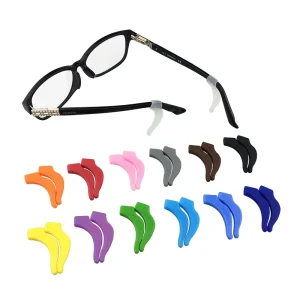 Transparent Anti-Slip Silicone Sport Eyewear Retainer for Adults with Colorful Ear Hooks