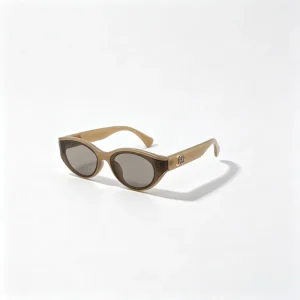 Transparent Beige Cat-Eye TR90 Frame UV400 Polarized Sunglasses