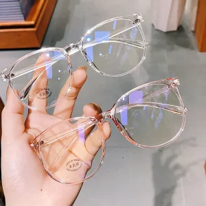 Transparent Blue-Light-Blocking Optical Eyeglass Frame for Men and Women