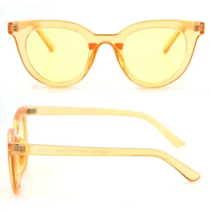 Transparent Colorful Lens Woman Fashion UV400 Eyewear Design Candy Rimless Sunglasses