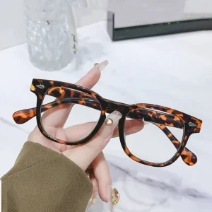 Transparent Computer Blue Light Blocking Anti-Reflective Plastic Optical Glasses Unisex Diamond Face Frame
