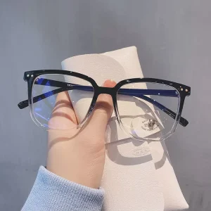 Transparent Optical Eyeglass Frame with Anti-Blue-Light Lens