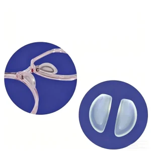 Transparent Silicone Eyeglass and Sunglasses Nose Pads Soft Push In Snap On 15 mm