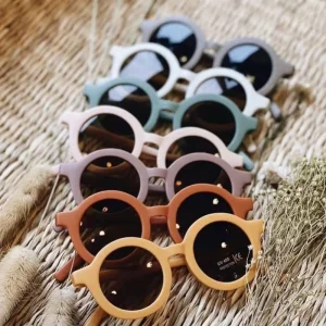 Trending Factory Colorful Cute Round Anti UV400 Girls Boys Baby Kids Sunglasses