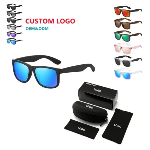 Trending Factory Custom Logo Cycling Outdoor Sport Square Polarized Mens Sunglasses
