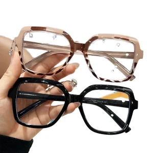 Trendy 97196 Eyeglass Frames for Women Large Faces Men Classic Slimming Effect Nearsightedness Anti Blue Litght Eyeglasses