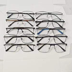 Trendy Durable Lightweight Metal Rectangle Full Rim Optical Frames Men’s Stylish Mixed Stock Clearance Eyewear Eyeglasses Frames