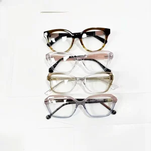 Trendy Large Cat’s Eye Full Frame Thickened Solid Color Acetic Acid Plate Hand Polished Ultra Wide Mirror Legs