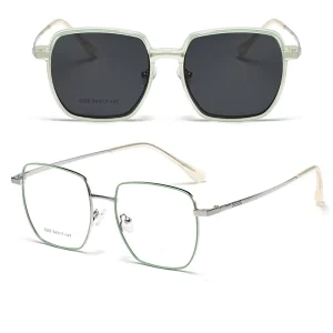Trendy Polygonal 2 in 1 Eyewear Perfect for Daily & Outdoor Use