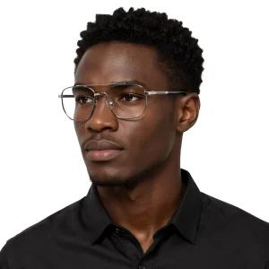 Trendy Premium Men Metal Optical Frame Fashion Blue Light Blocking Glasses for Men
