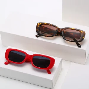 Trendy Y2K UV400 PC Frame Retro Fashion Shape Gafas De Sol Designer Custom Lunette De Soleil Small Square Sunglasses for Unisex