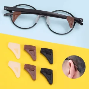 Triangle-Shaped Silicone Anti-Slip Eyeglass Holder Ear Support Anti-Loss Temple Hook Ear Clip