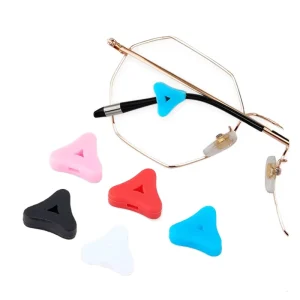 Triangle Silicone Eyeglass Ear Hook Anti Slip Temple Sleeve for Thick and Thin Legs Anti Loss Eyewear Accessory