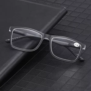 Two-Tone Rectangle Reading Glasses Lightweight TR90 Frame HD Clear Lens