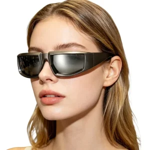 UV400 Adult Unisex Sports Sunglasses for Cycling Hiking Driving and Travel Full-Frame Outdoor Eyewear