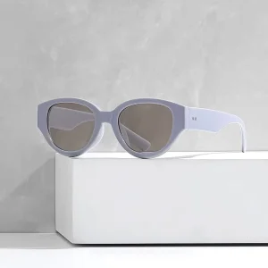 UV400 Cat-Eye Full-Frame Non-Polarized Sunglasses, White