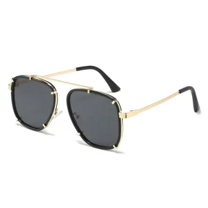 UV400 Gradient-Lens Punk Hip-Hop Square Sunglasses for Women