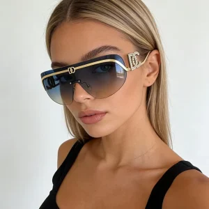 UV400 Metal Frameless Rimless Unisex Sunglasses European American Style