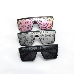 UV400 Oversized Square PC Sunglasses with Laser Lenses