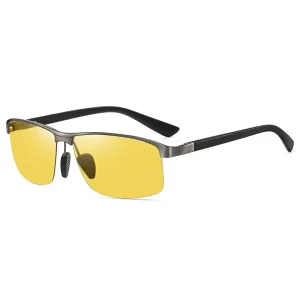 UV400 Performance Eyewear for Adults Night Vision Color-Changing Sunglasses with Metal and PC Frames for Sport & Cycling