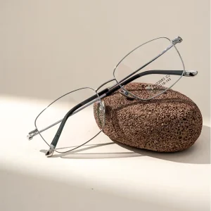 Ultra-Light Half-Titanium Vintage Square Optical Frames for Men and Women