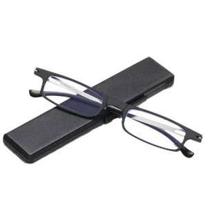 Ultra Thin High Definition Push Pull Portable Reading Glasses Anti Blue Light Comfortable Eye Protection for Elderly Readers