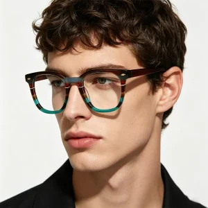 Unique Optical Eyewear for Men Optical Frame Oem Eyewear Wenzhou Manufacturer Acetate Black Glasses Frames for Men
