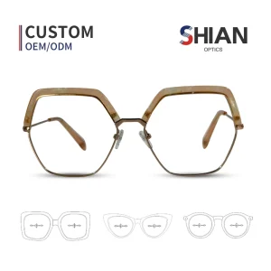 Unisex Acetate Square Eyeglass Frames With PC Lenses Full-Rim Reading Glasses
