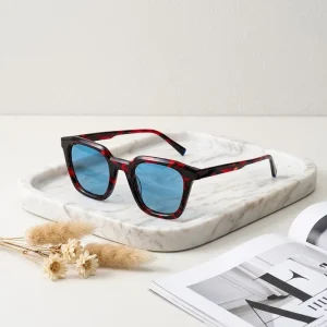 Unisex Acetate Square UV400 Polarized Sunglasses