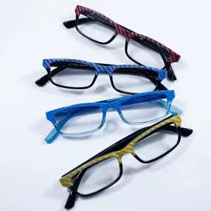 Unisex Anti-Blue Light Reading Glasses with Blue Frame PC Material Factory Direct