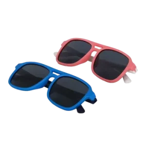 Unisex Classic Square Double Bridge Sunglasses Fashion Kids Eyewear for Traveling