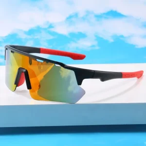 Unisex Cycling Glasses Full-Rim PC Frame UV400 Protection Windproof Sand-Proof Outdoor Sports Shield Sunglasses
