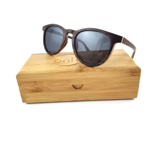 Unisex Fashion Round Wooden Rimless Frame Polarized Sunglasses Comfortable Lightweight Design