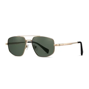 Unisex Fashion Titanium Sunglasses with Logo Oversized Gradient Lenses & Full Rim Frame for Sun Protection