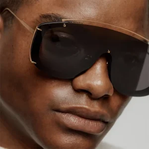 Unisex Frame Metal INS Sunglasses Trendy Oval Style Outdoor Cycling Large Frame Personality Sunglasses
