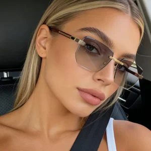 Unisex Frameless UV400 Sunglasses for Women