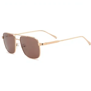 Unisex Full-Rim Lightweight Metal Square Sunglasses for Daily Wear