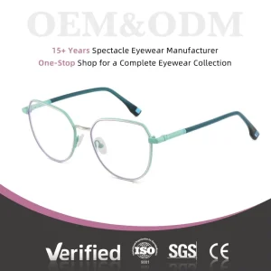 Unisex Full-Rim Metal Optical Eyeglass Frames
