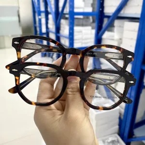 Unisex Full-Rim Mixed-Style Solid Rectangle Optical Eyeglass Frames in Multiple Colors