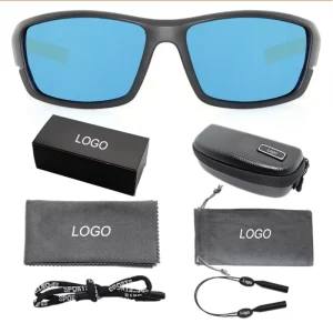 Unisex Full Rim Rectangle Polarized TR90 Sport Sunglasses for Climbing and Mountain Biking