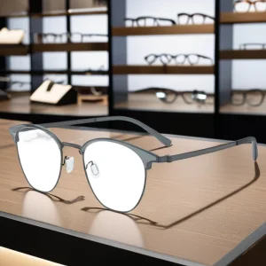 Unisex Lightweight Full-Rim Pure Titanium Eyeglass Frames
