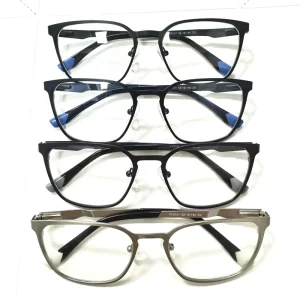 Unisex Metal Full Rim Square Optical Eyeglasses Frames Assorted
