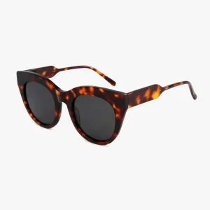 Unisex Oversized Round Cat Eye Polarized Sunglasses