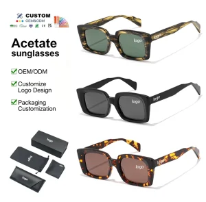 Unisex Oversized Square Acetate Beach Sunglasses